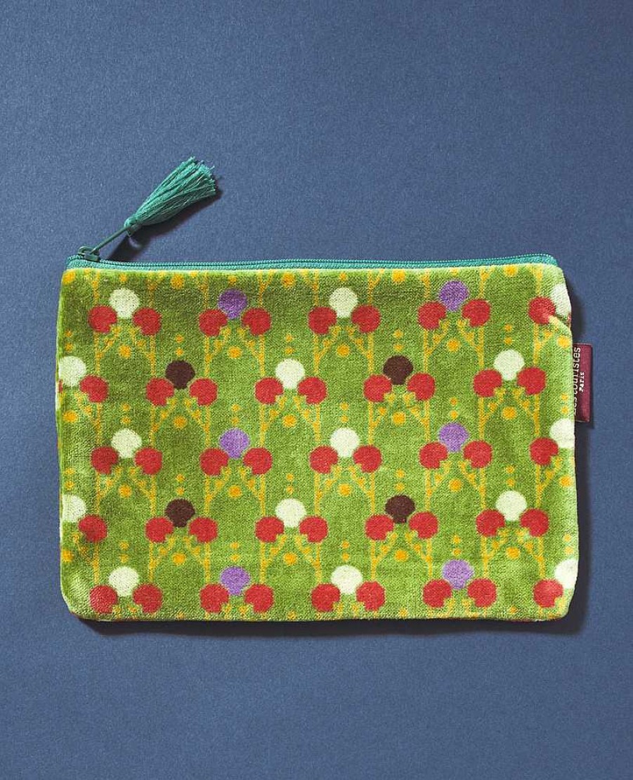 Accessoires Les Touristes | Les Touristes — Trousse L Velours Tara Green