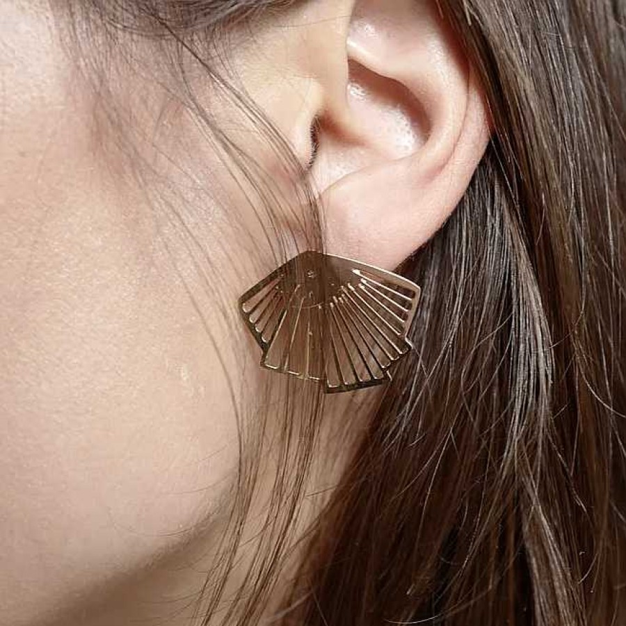 Bijoux Exquises Indécises | Exquises Ind Cises — Boucles D'Oreilles Pliss Es