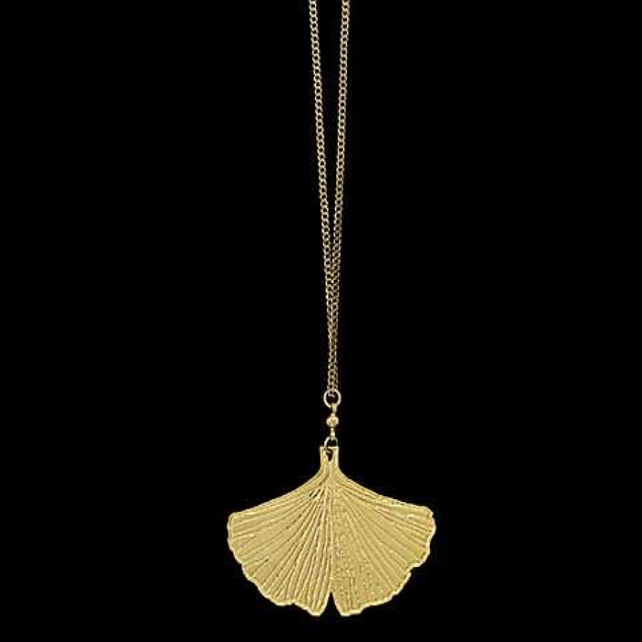 Bijoux Amélie Blaise | Am Lie Blaise — Collier Mi-Long Gingko Dor