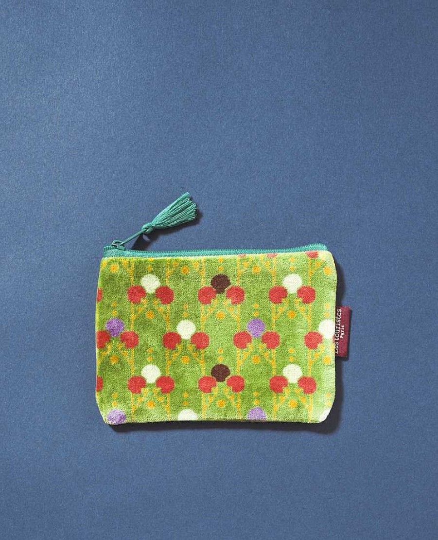 Accessoires Les Touristes | Les Touristes — Trousse S Velours Tara Green