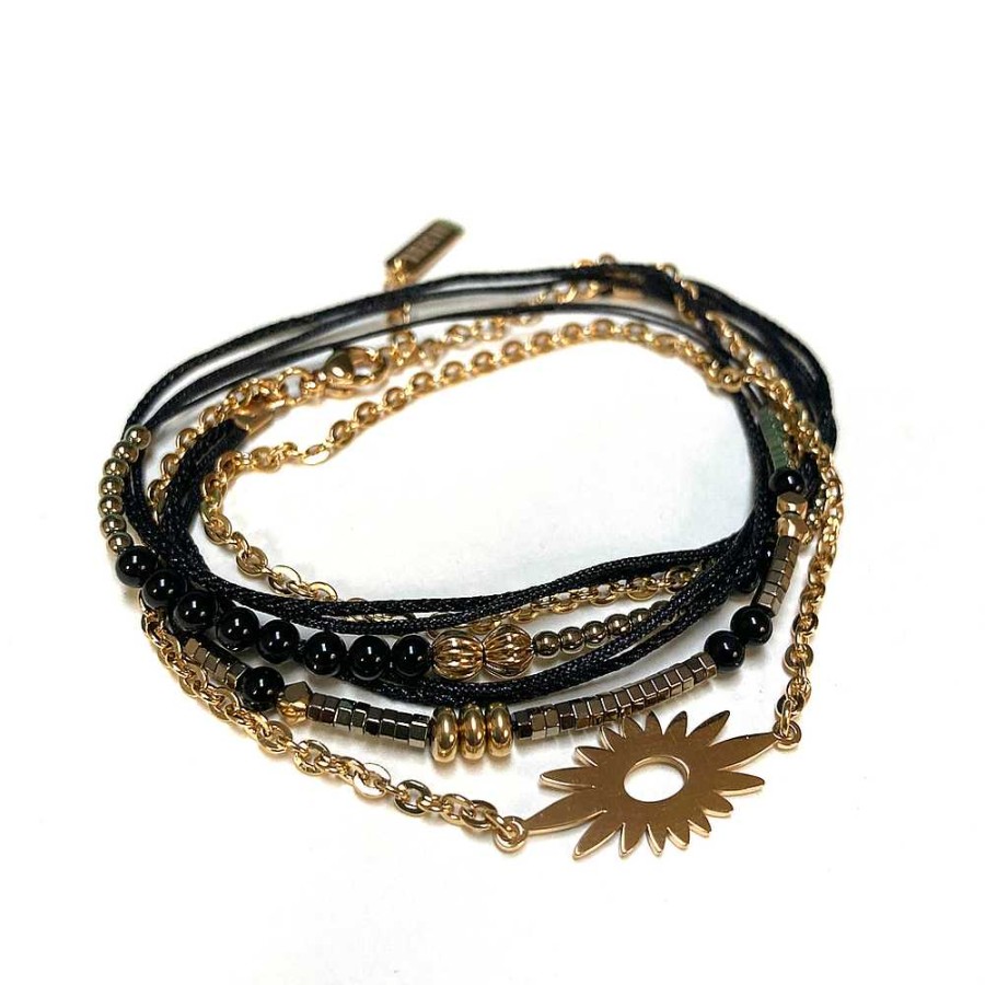 Bijoux Omacoo | Omacoo — Bracelet Tiffany Noir