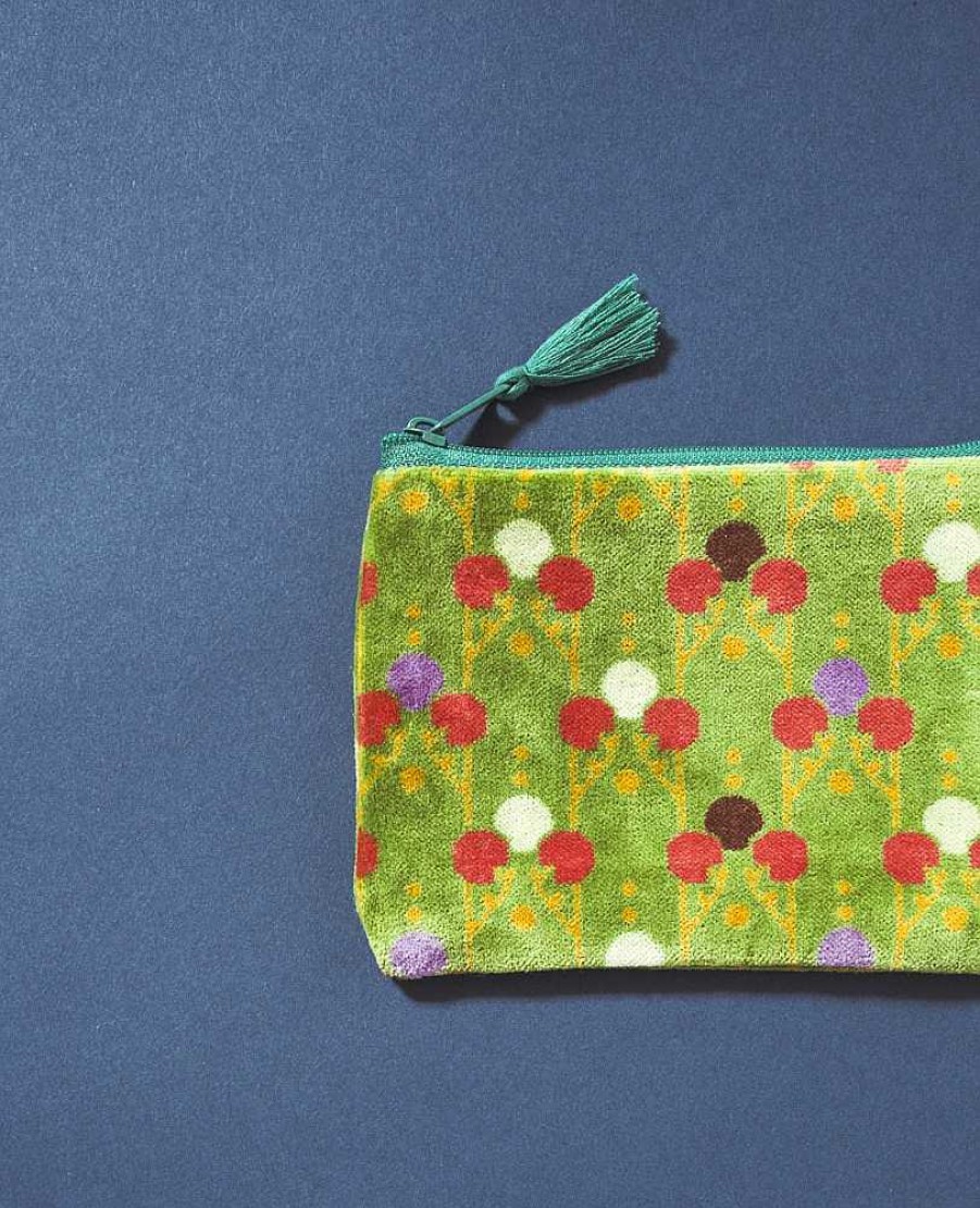 Accessoires Les Touristes | Les Touristes — Trousse S Velours Tara Green