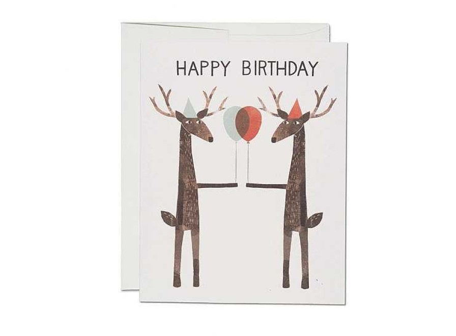 Papeterie Red Cap Cards | Red Cap Cards — Carte Party Deer