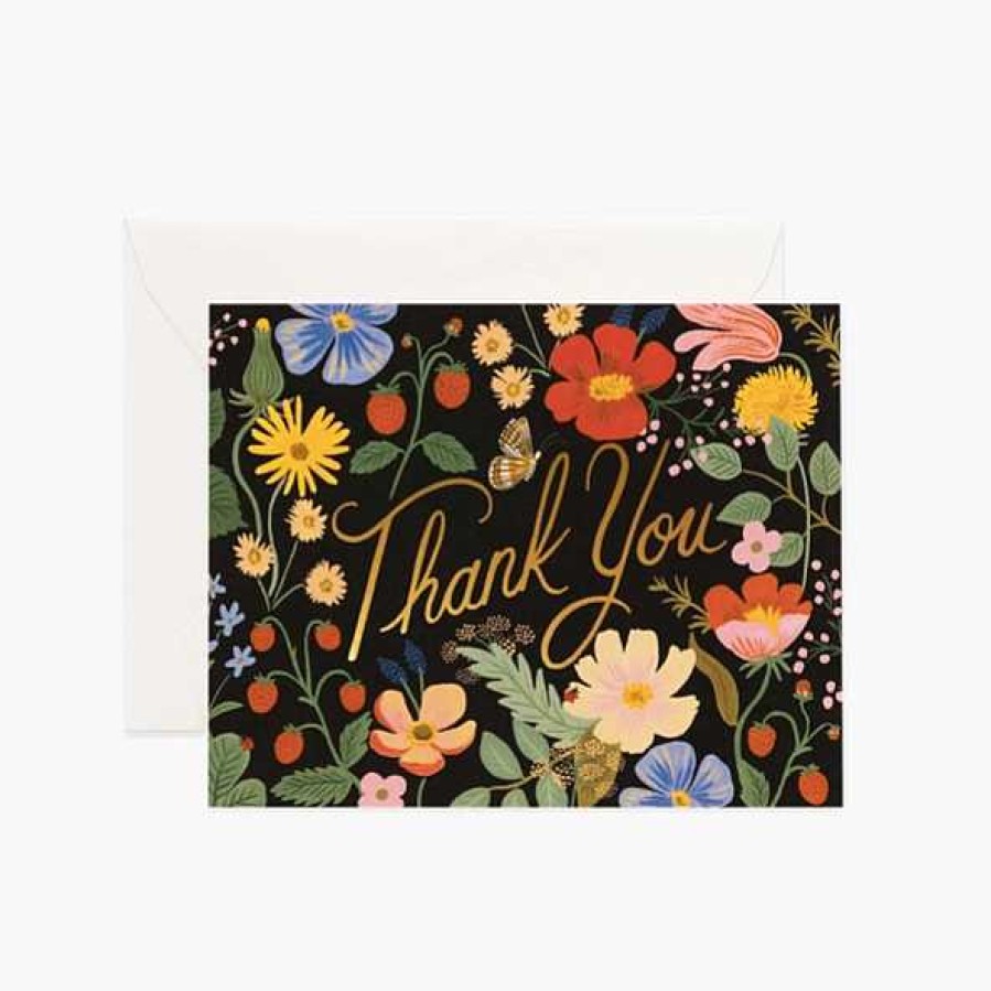 Papeterie Rifle Paper co. | Rifle Paper Co. — Carte Strawberry Fields Thank You