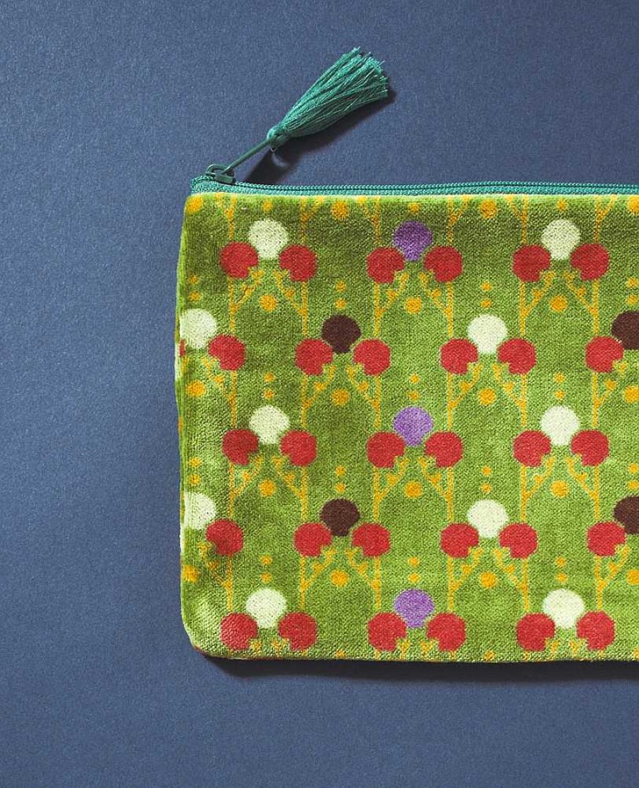 Accessoires Les Touristes | Les Touristes — Trousse L Velours Tara Green